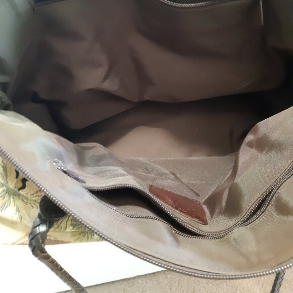 Brighton textile & Leather large satchel bag - Picture 13 of 13